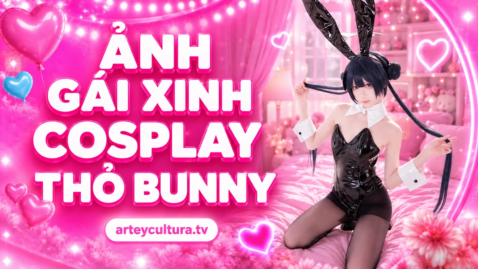 72 Ảnh Gái Xinh Cosplay Thỏ Bunny Sexy trong concept lễ hội, màu sắc mộng mơ và bố cục khung hình bắt mắt
