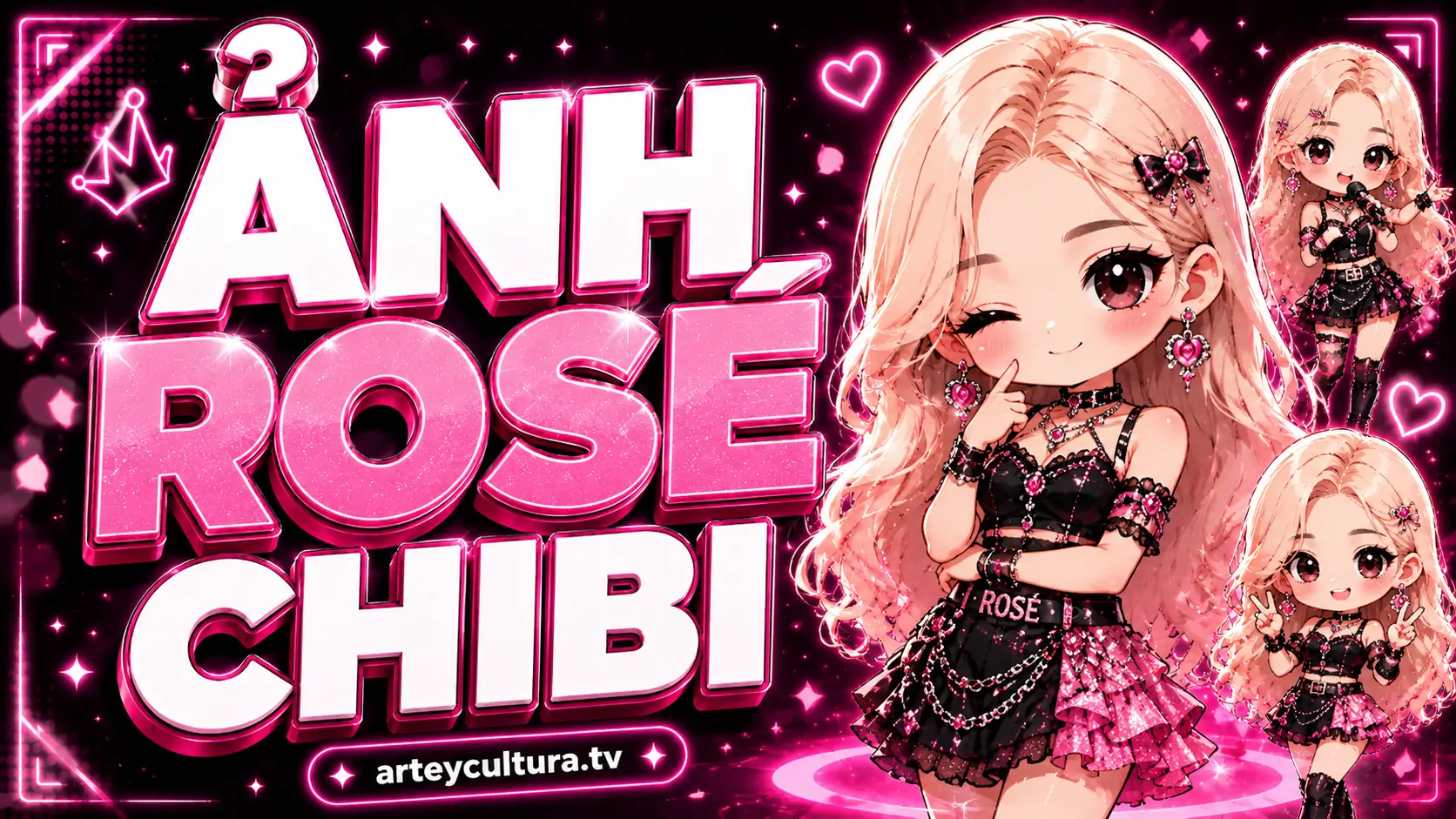 50 Ảnh Rosé Chibi đáng yêu với nét vẽ mềm mại màu pastel tươi sáng và đúng gu fan Blackpink