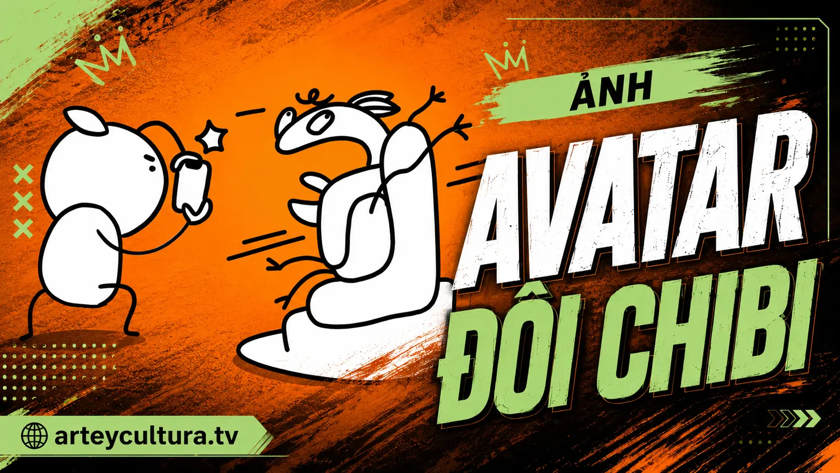 49 Cặp Ảnh Avatar Đôi Chibi Cute với khuôn mặt bầu bĩnh và biểu cảm đồng điệu đáng yêu