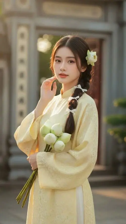 huong dan pose dang ao dai sen thanh lich 7