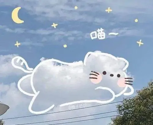 Khối mây lớn mang hình dáng một chú mèo đang ngủ say sưa với những đường vẽ râu mèo tinh nghịch rất hợp làm ảnh góc trời trong lành làm đại diện