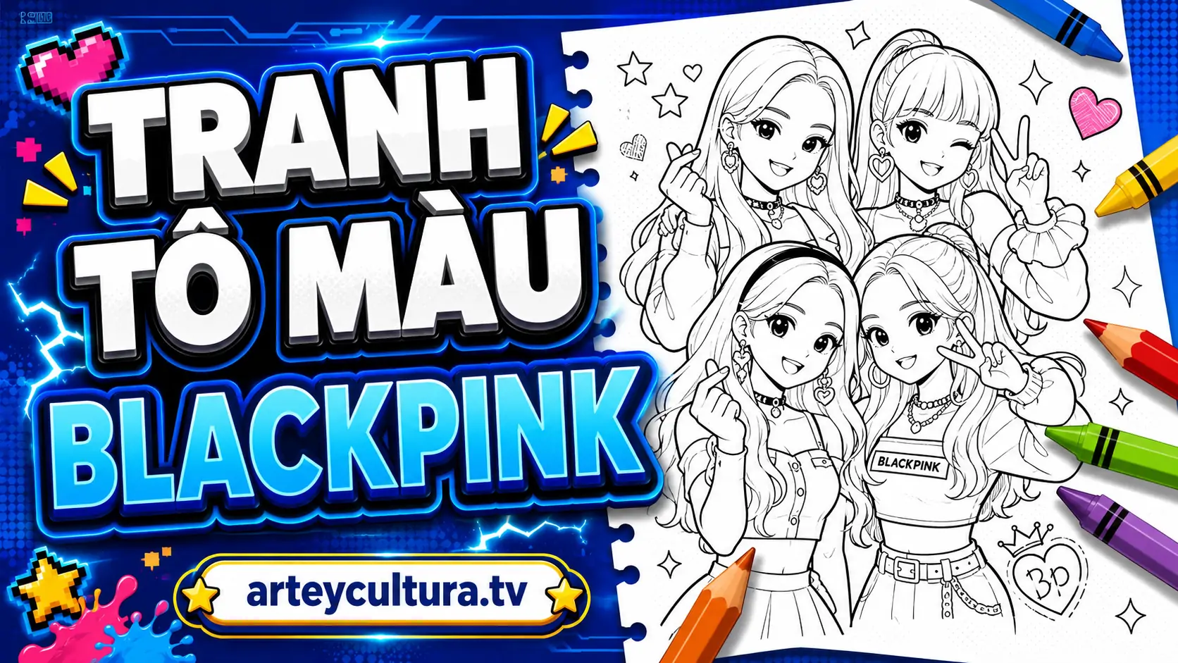 50 Tranh Tô Màu Blackpink đơn giản trang phục đẹp và biểu cảm sinh động phù hợp in giấy A4 tại nhà